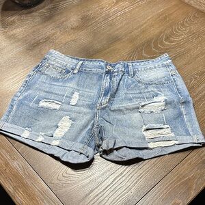 Denim Distressed Women Shorts